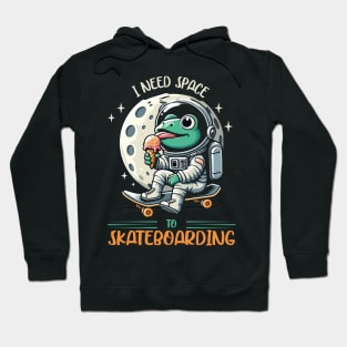 Frog On Skateboard Hoodie